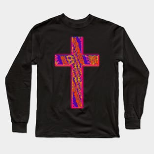 psychedelic cross Long Sleeve T-Shirt